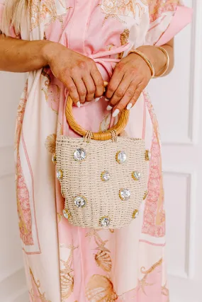 All The Vibes Straw Woven Bucket Bag in Natural