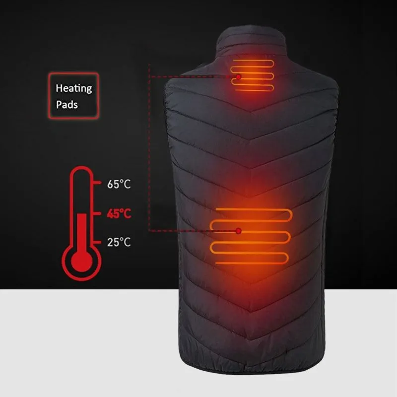 Angel Decoration Unisex Winter Ultralight Warmer Heater Vest Electric Heating Plate Sleeveless Down Jacket Father's Day Gift