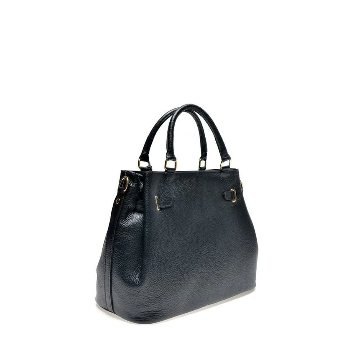 Anna Luchini Leather Shoulder Bag Black