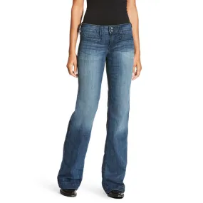 Ariat Women's Trouser Mid Rise Stretch Outseam Ella Wide Leg Jean