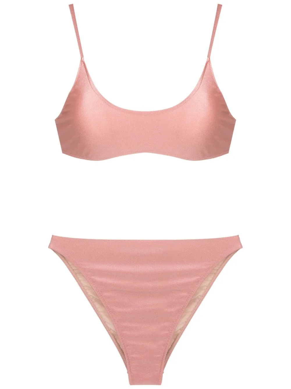 Arisaema Solid High-Leg Straps Bikini