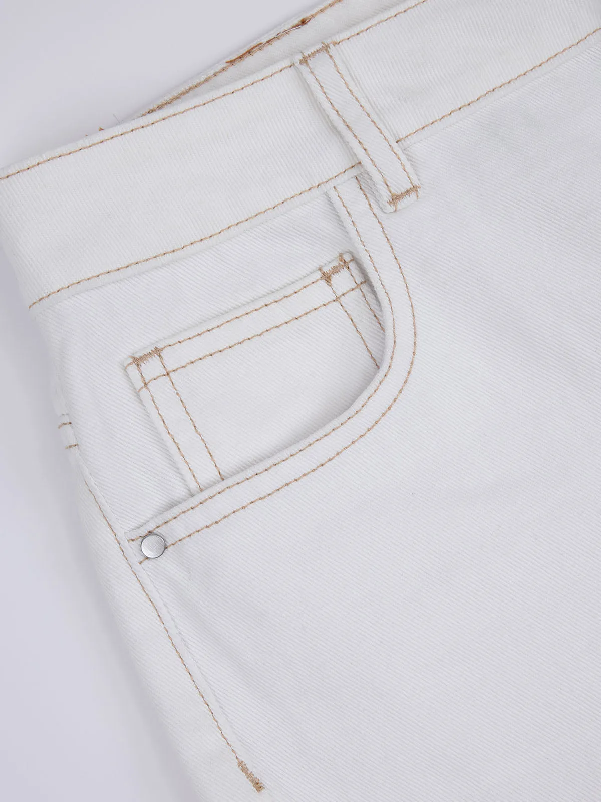 ASOBIO Mid-Low Rise Straight-Leg Cropped Jeans