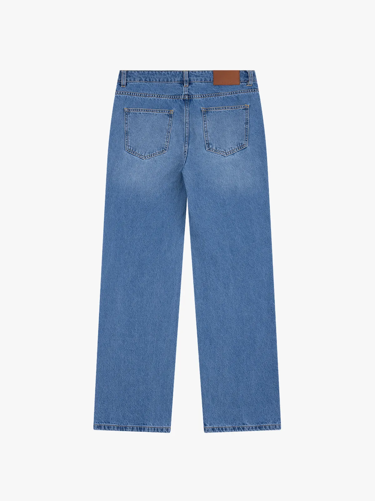 ASOBIO Mid-Low Rise Straight-Leg Cropped Jeans