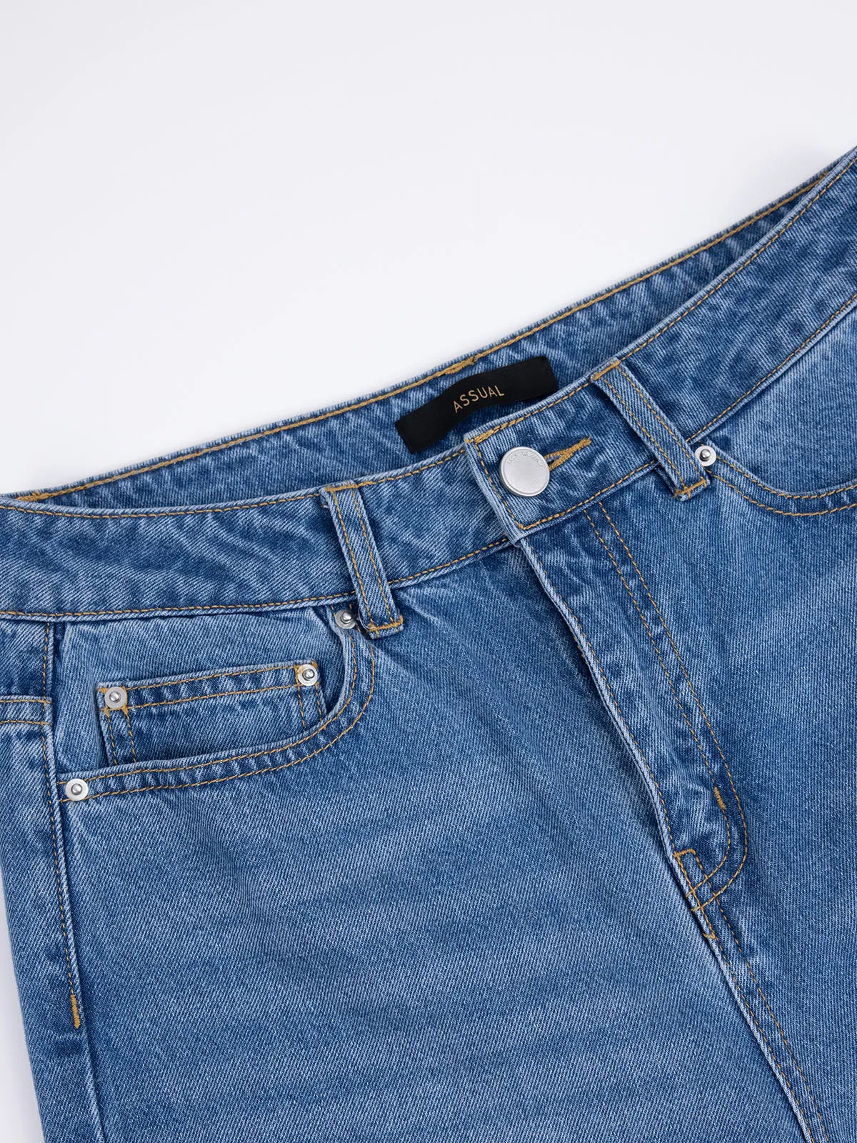 ASOBIO Mid-Low Rise Straight-Leg Cropped Jeans