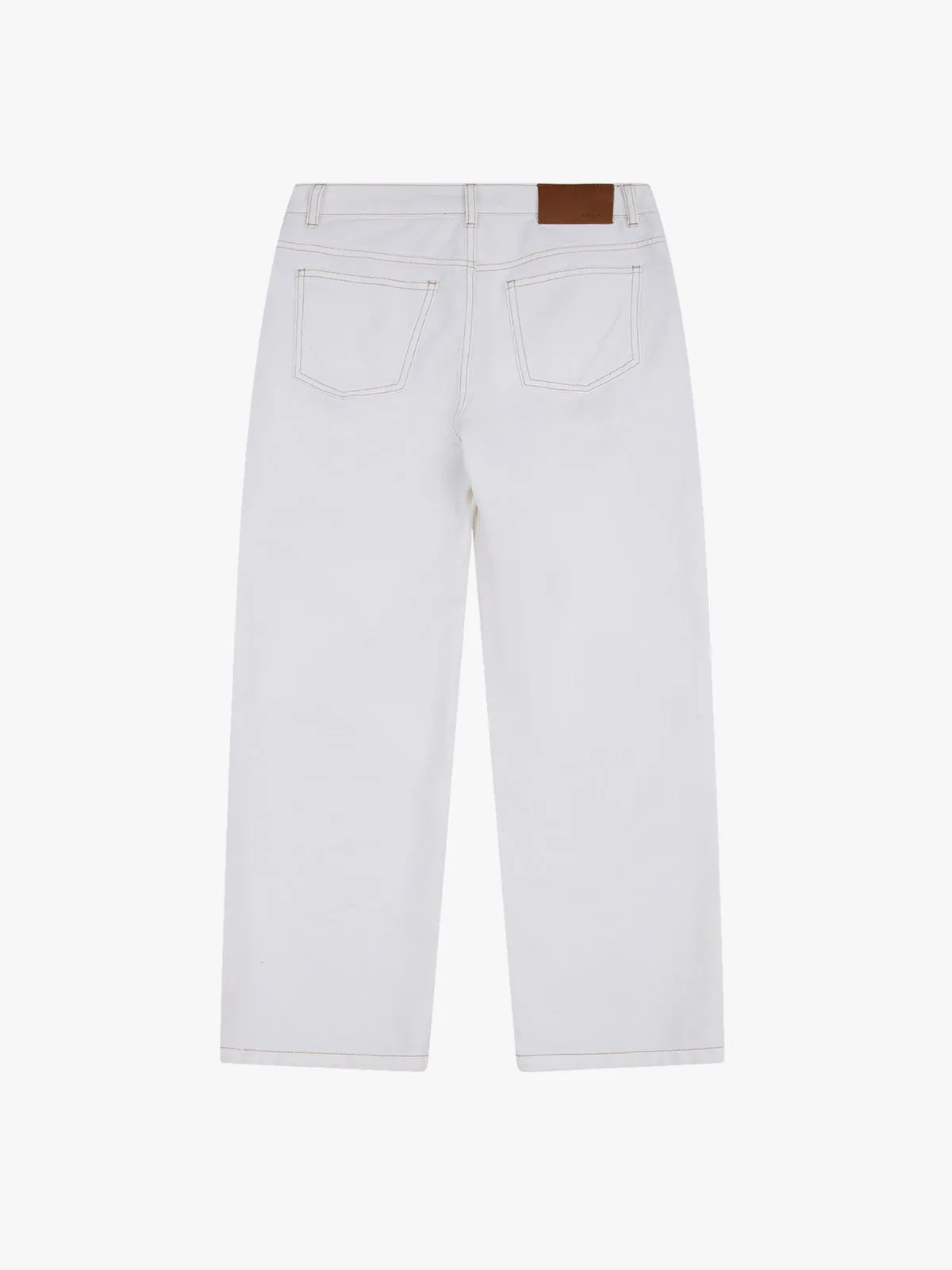 ASOBIO Mid-Low Rise Straight-Leg Cropped Jeans