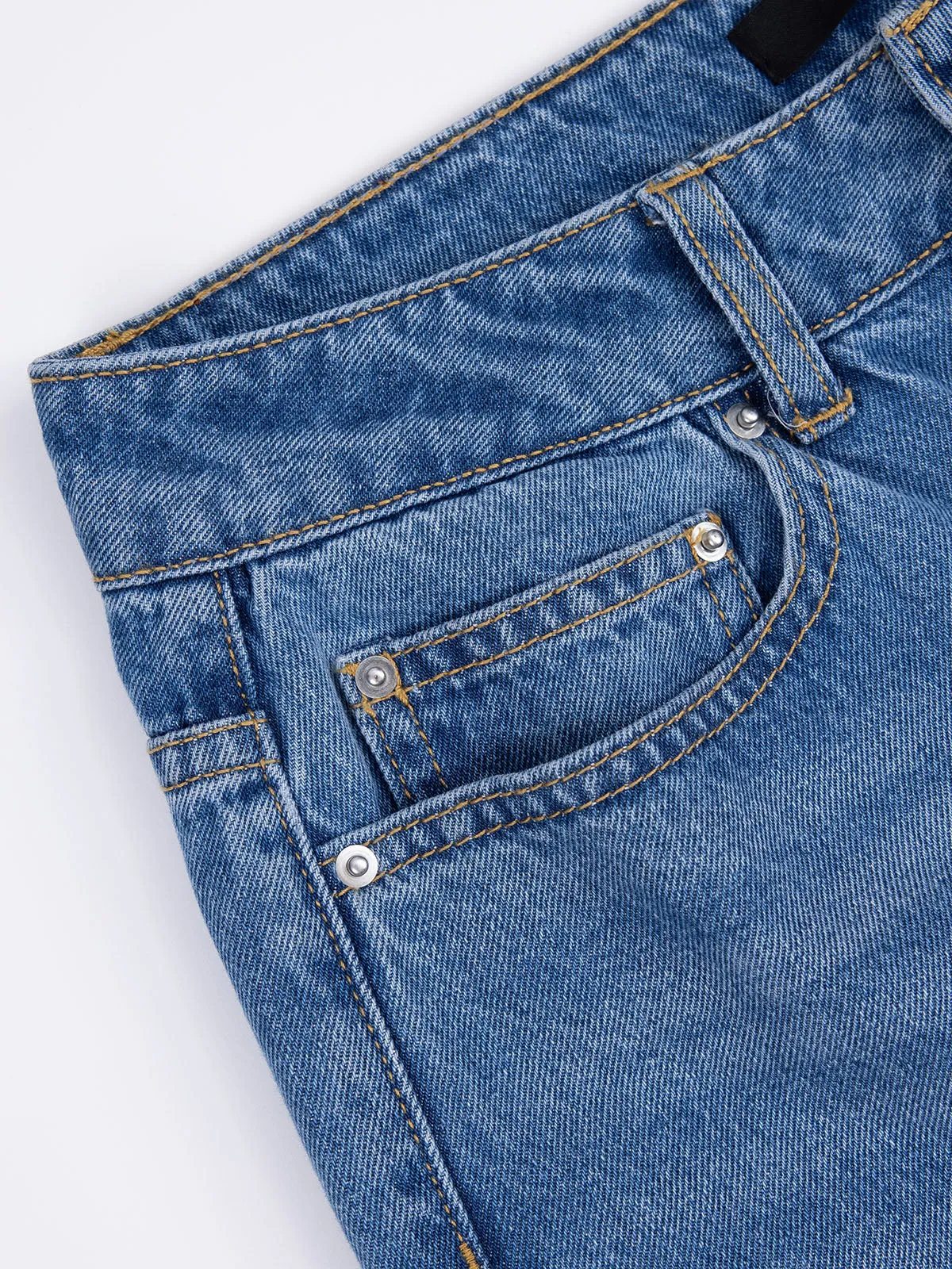 ASOBIO Mid-Low Rise Straight-Leg Cropped Jeans