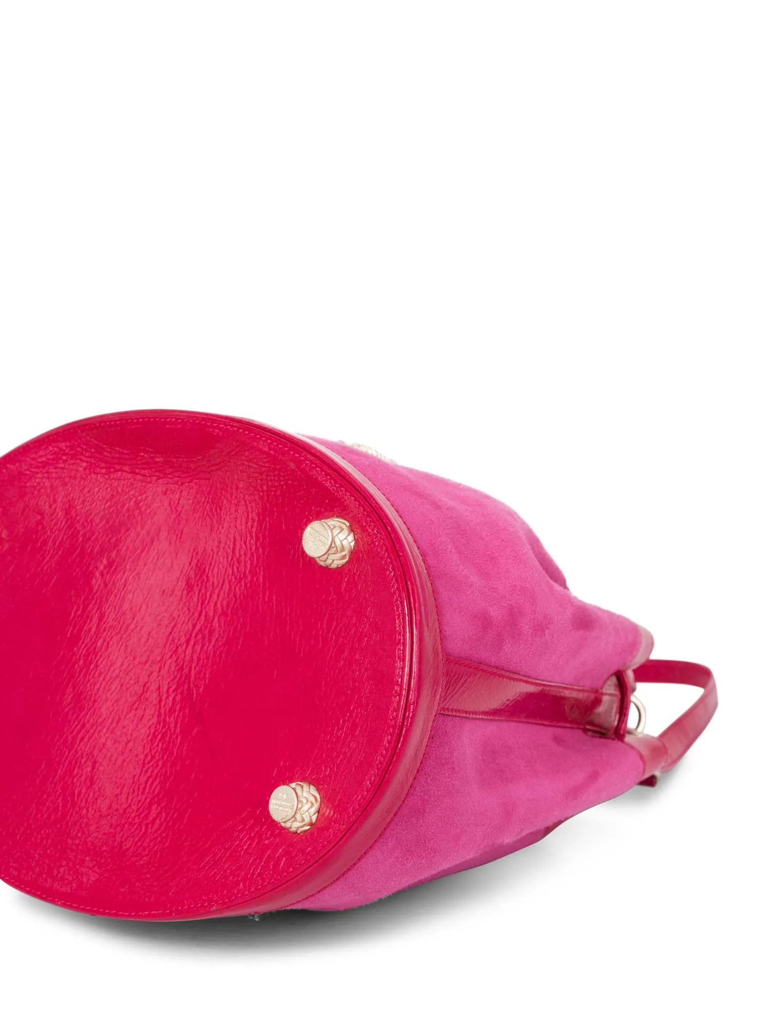 Barry Kieselstein-Cord Leather Frog Bucket Bag Pink