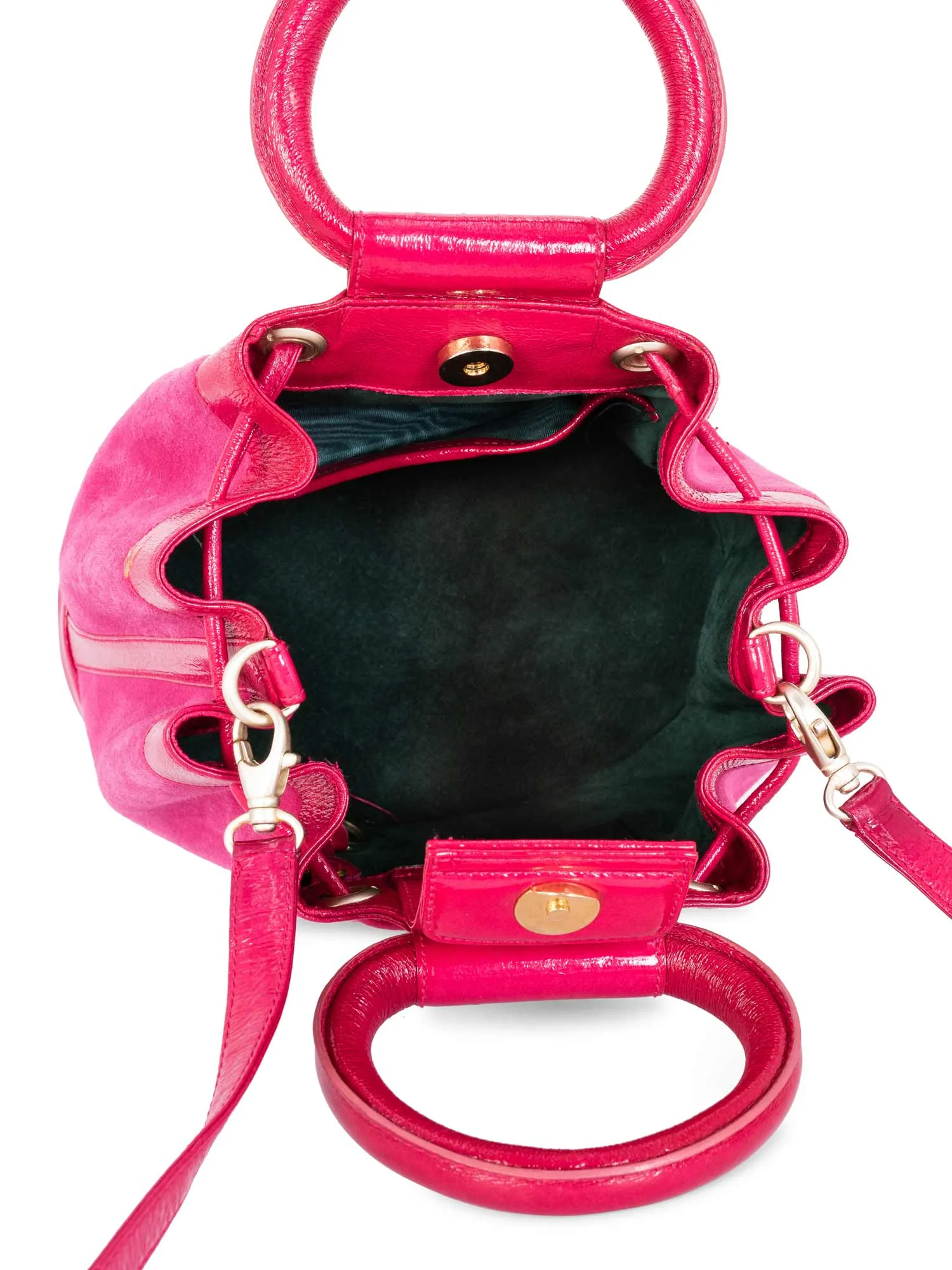 Barry Kieselstein-Cord Leather Frog Bucket Bag Pink