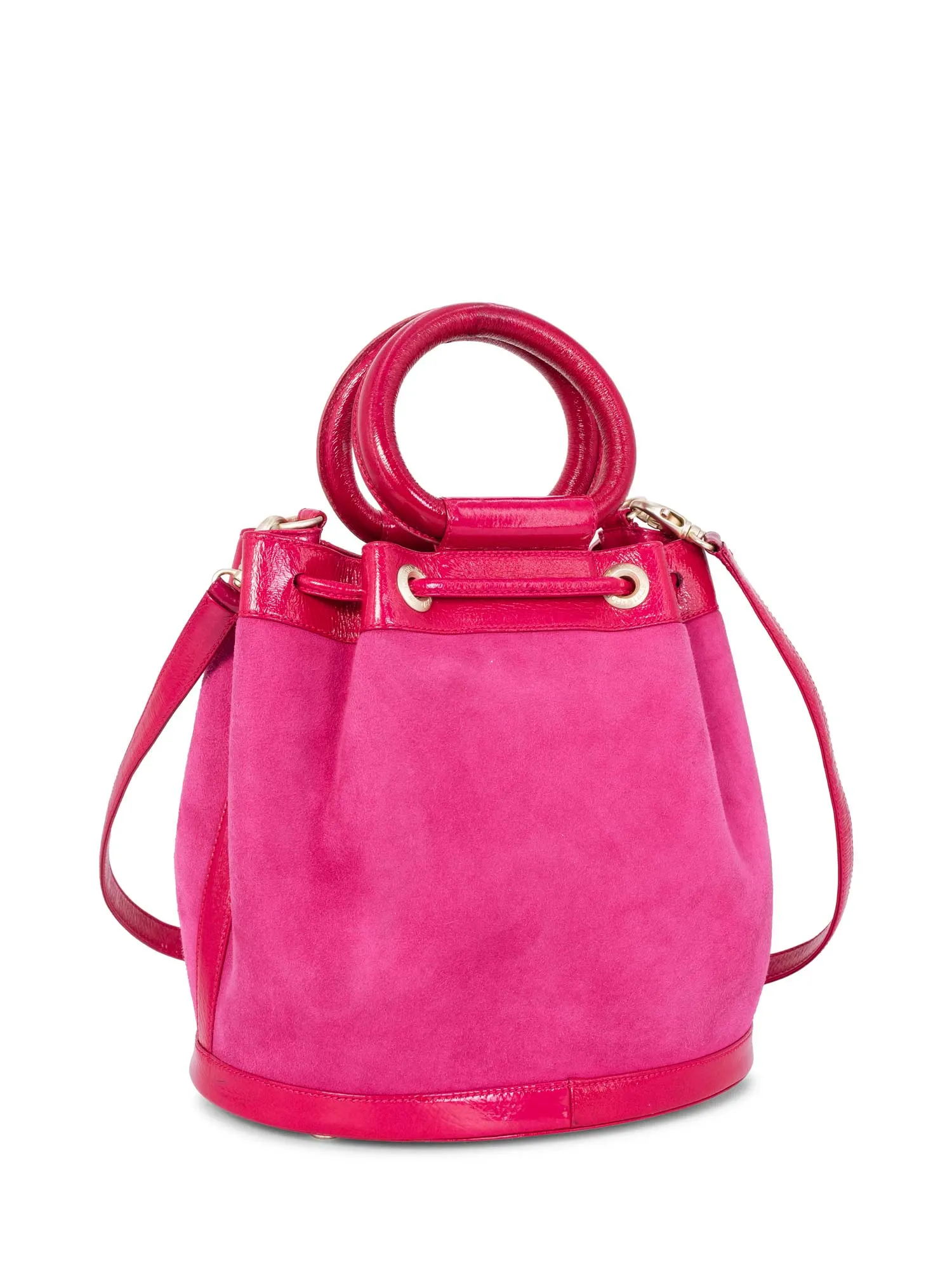 Barry Kieselstein-Cord Leather Frog Bucket Bag Pink