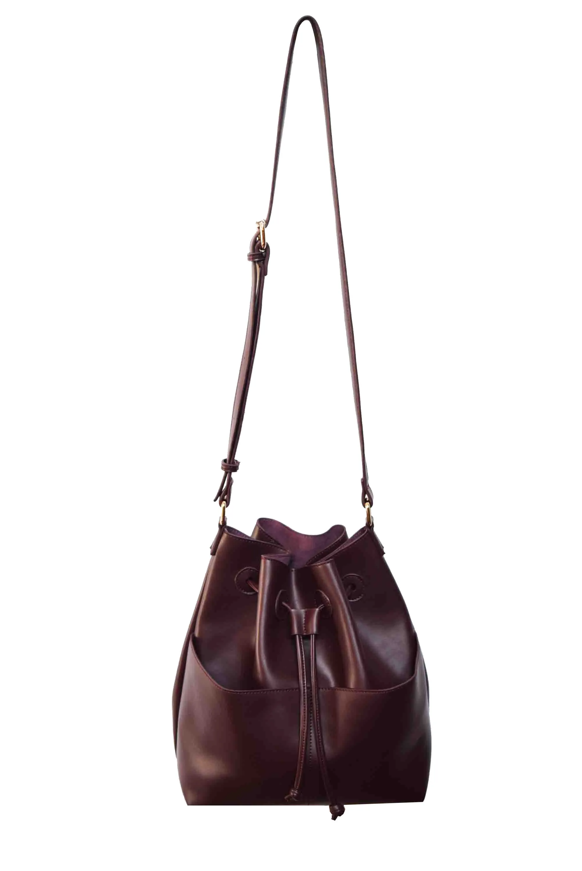 BUCKET BAG W/ FRONT POCKETS