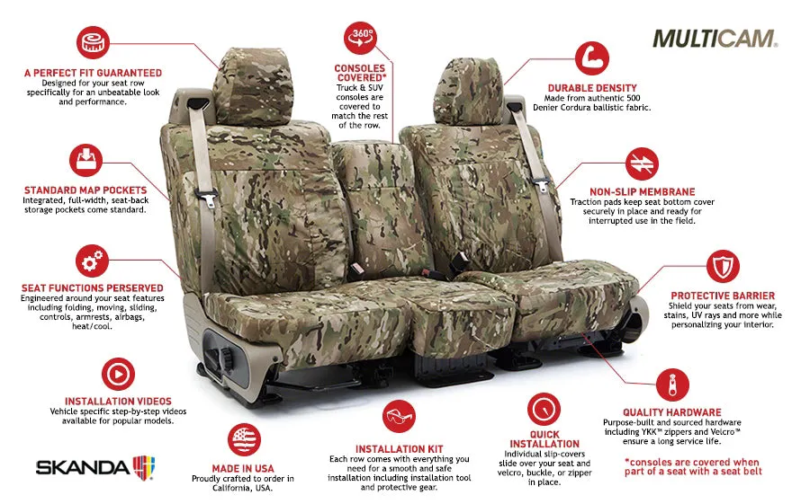 Camaro Custom Seat Cover Ballistic Camo Multi-Cam
