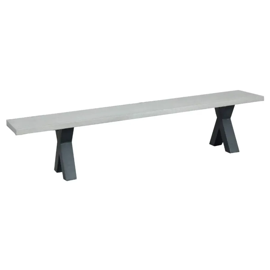Cement Outdoor 'X Leg' Bench 2000mm