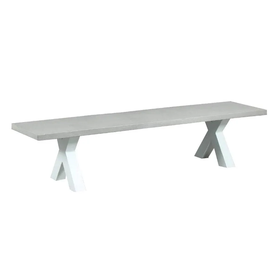 Cement Outdoor 'X Leg' Bench 2000mm