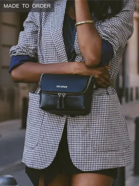 Chelsea. Black Leather Belt Bag
