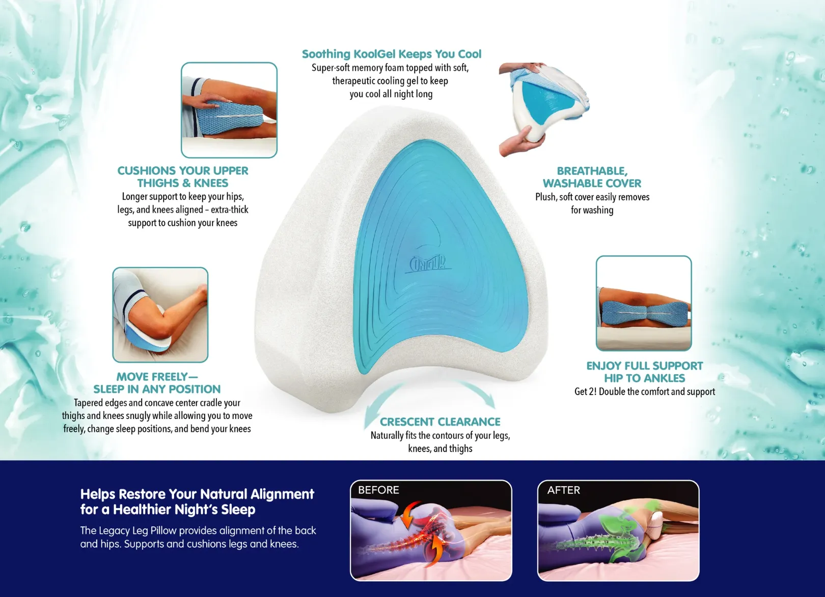 Contour Legacy Cool Leg Pillow