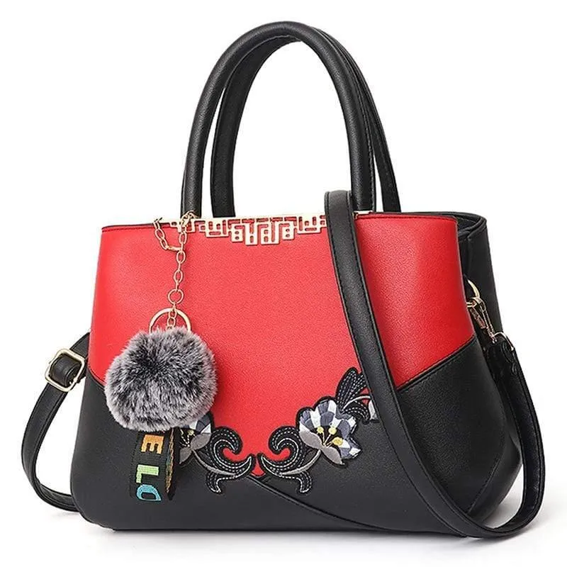 Embroidered Leather Messenger Bags For Women