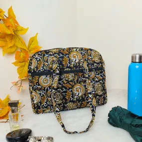 Everyday Tote Buish Green with Botanical Prints