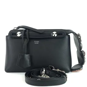Fendi By The Way Calf Leather Mini Crystal Heart Bag