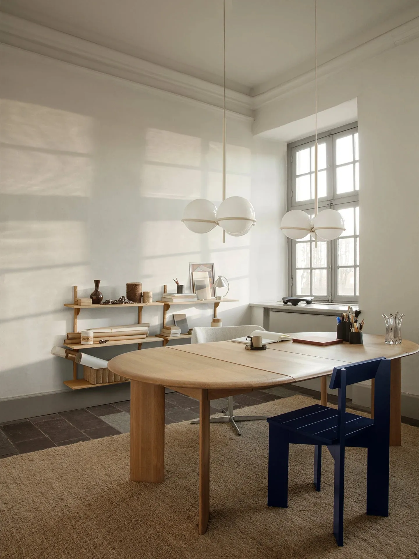 ferm Living Bevel Table 2x Extendable in White Oiled Oak