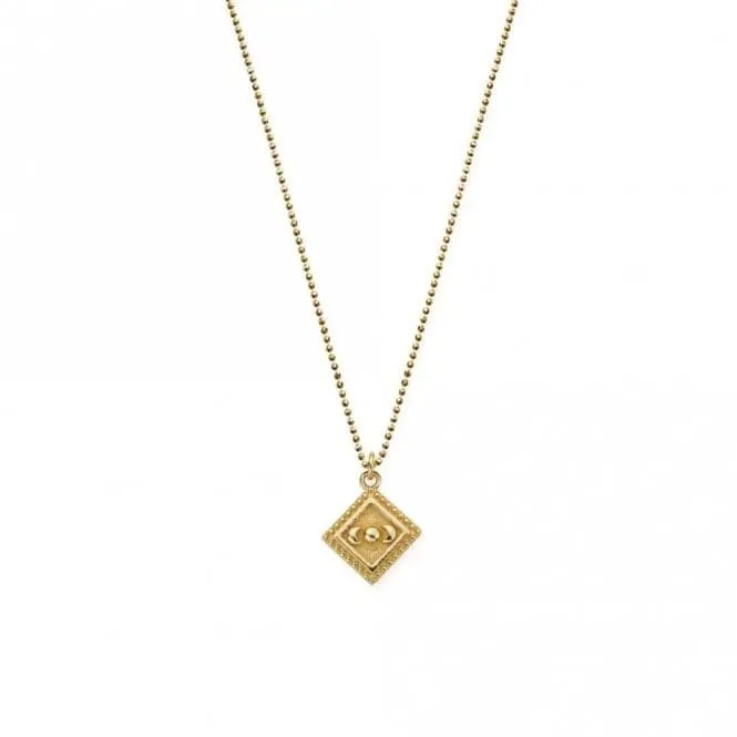 Gold Diamond Cut Chain With Moon Magic Pendant GCDC23351