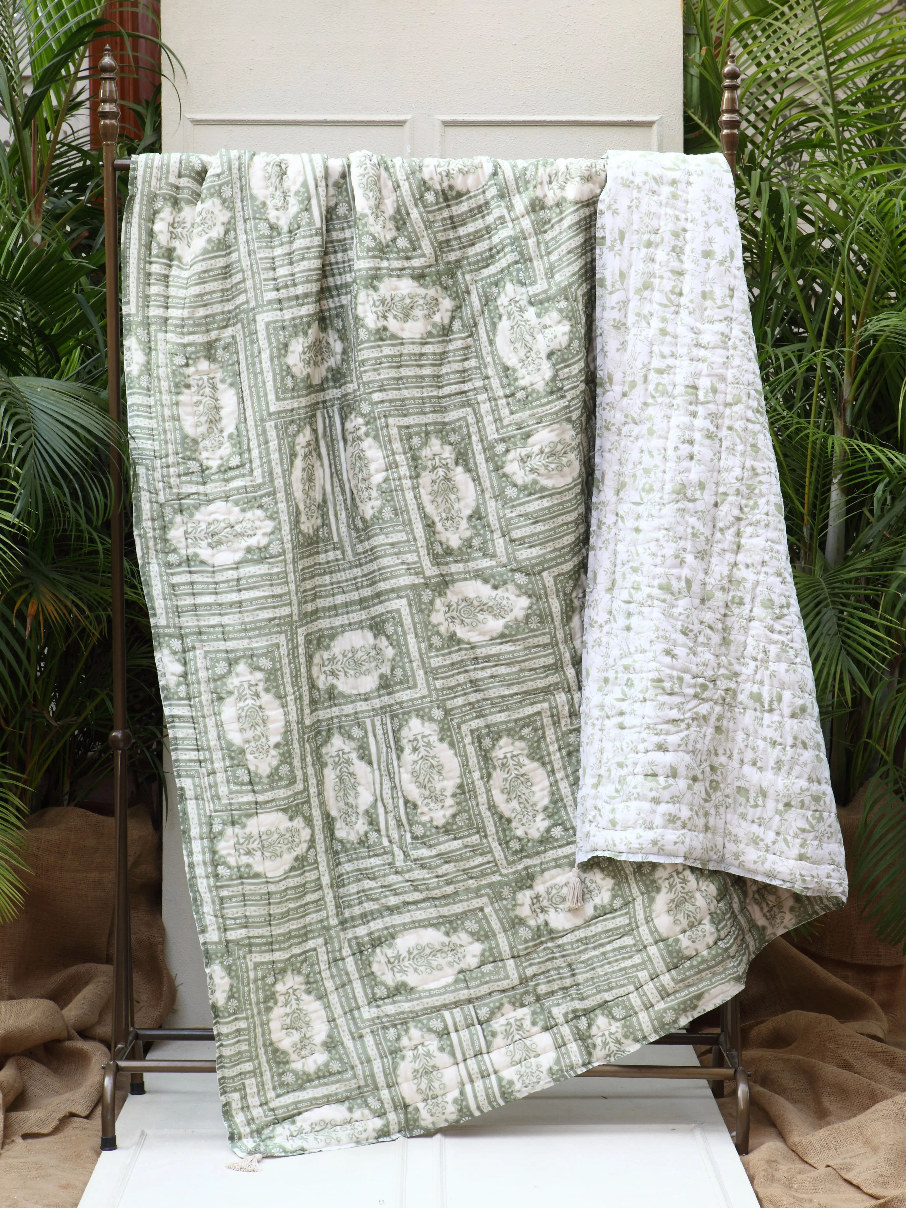 GOLD Reversible Silk Cotton Quilt