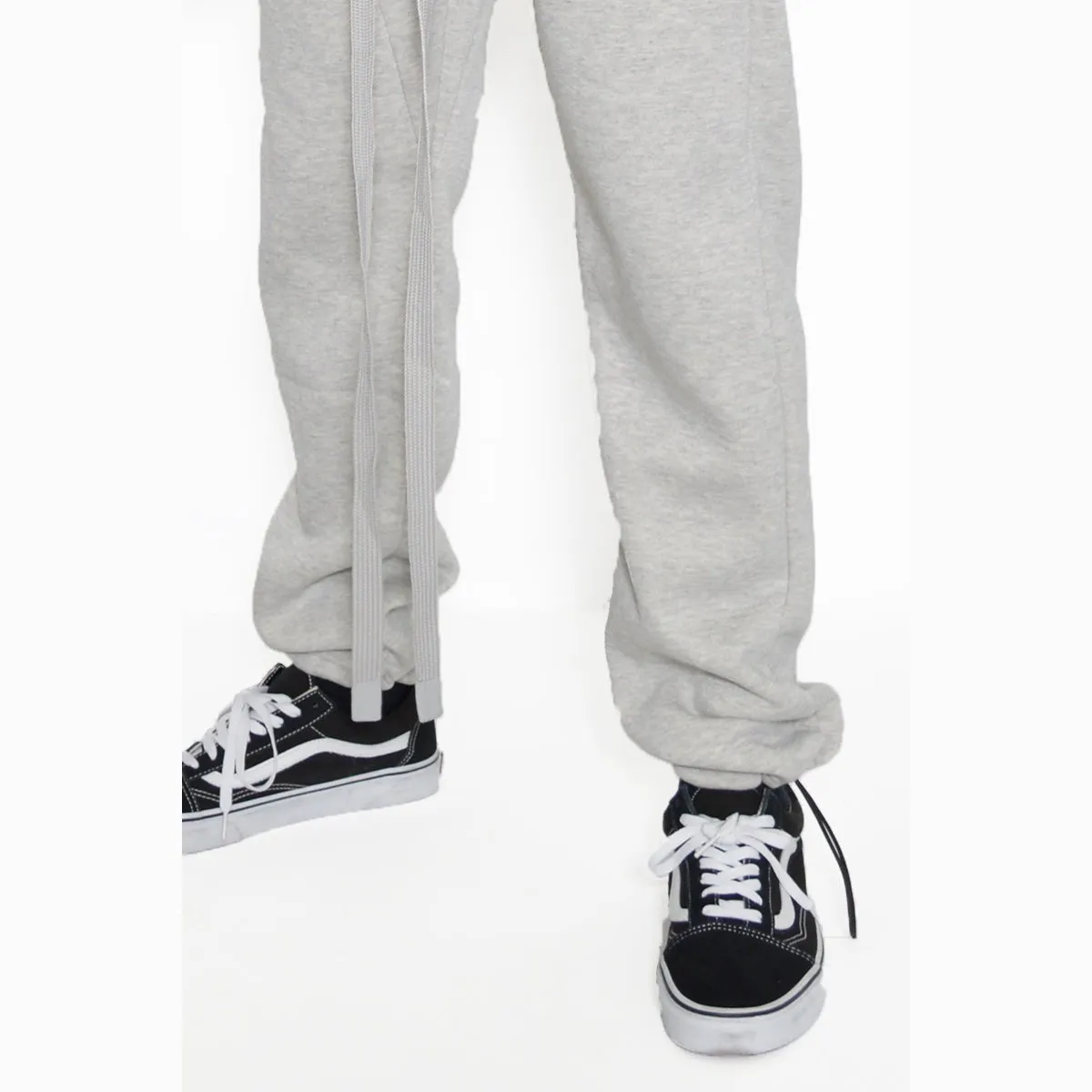 Grey Cotton Fleece Toggle Sweats