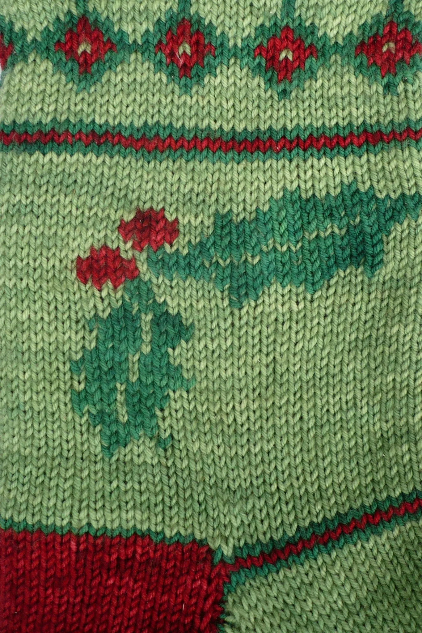 Holly Christmas Stocking Knitting Kit