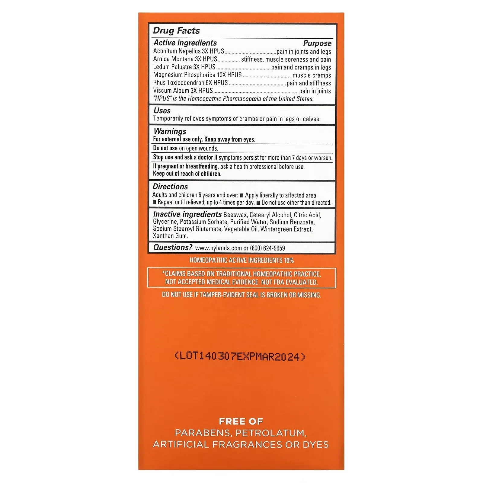 Hyland's Leg Cramp Ointment