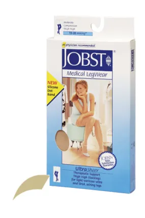 Jobst ultrasheer 15-20 thigh w/dot  natural large