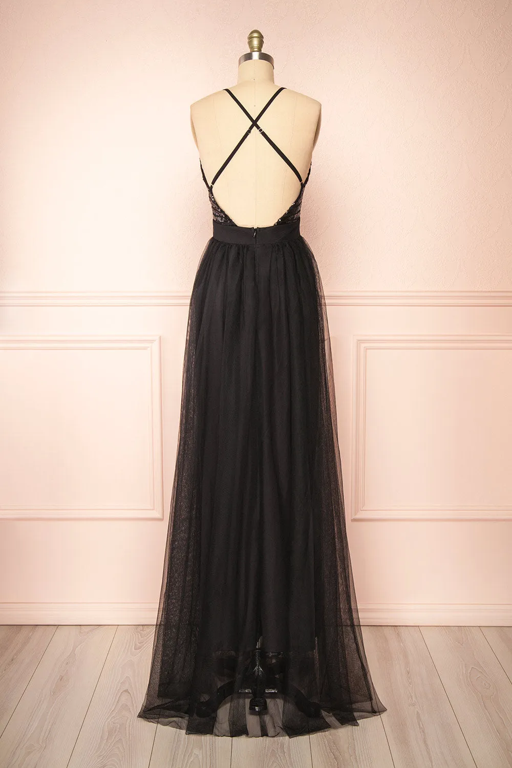 Kaia Black | Black Sequin Gown
