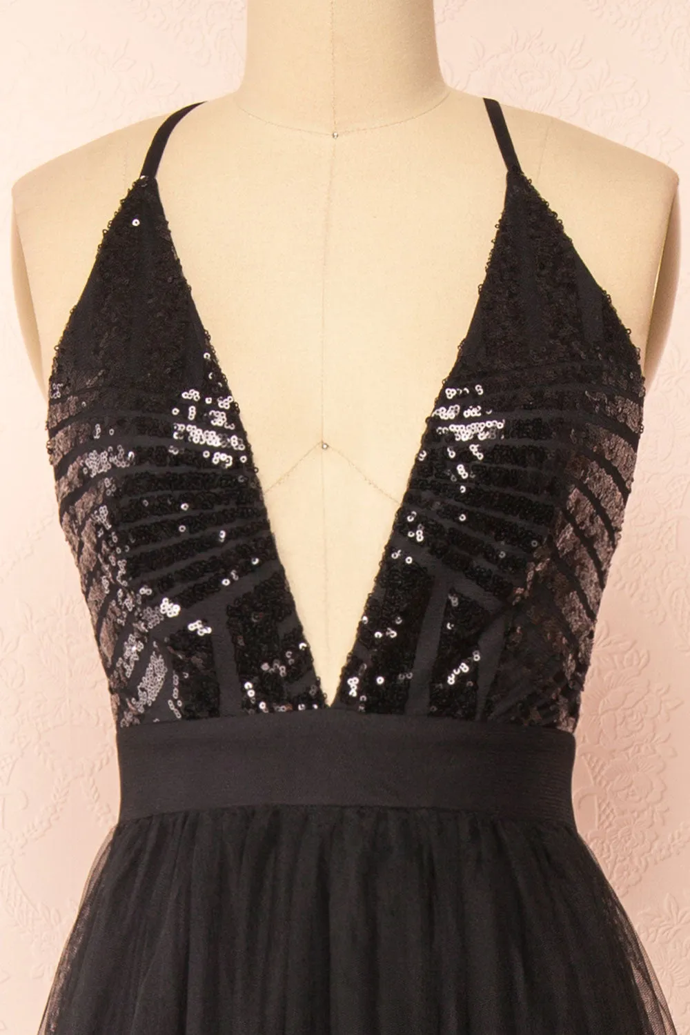 Kaia Black | Black Sequin Gown