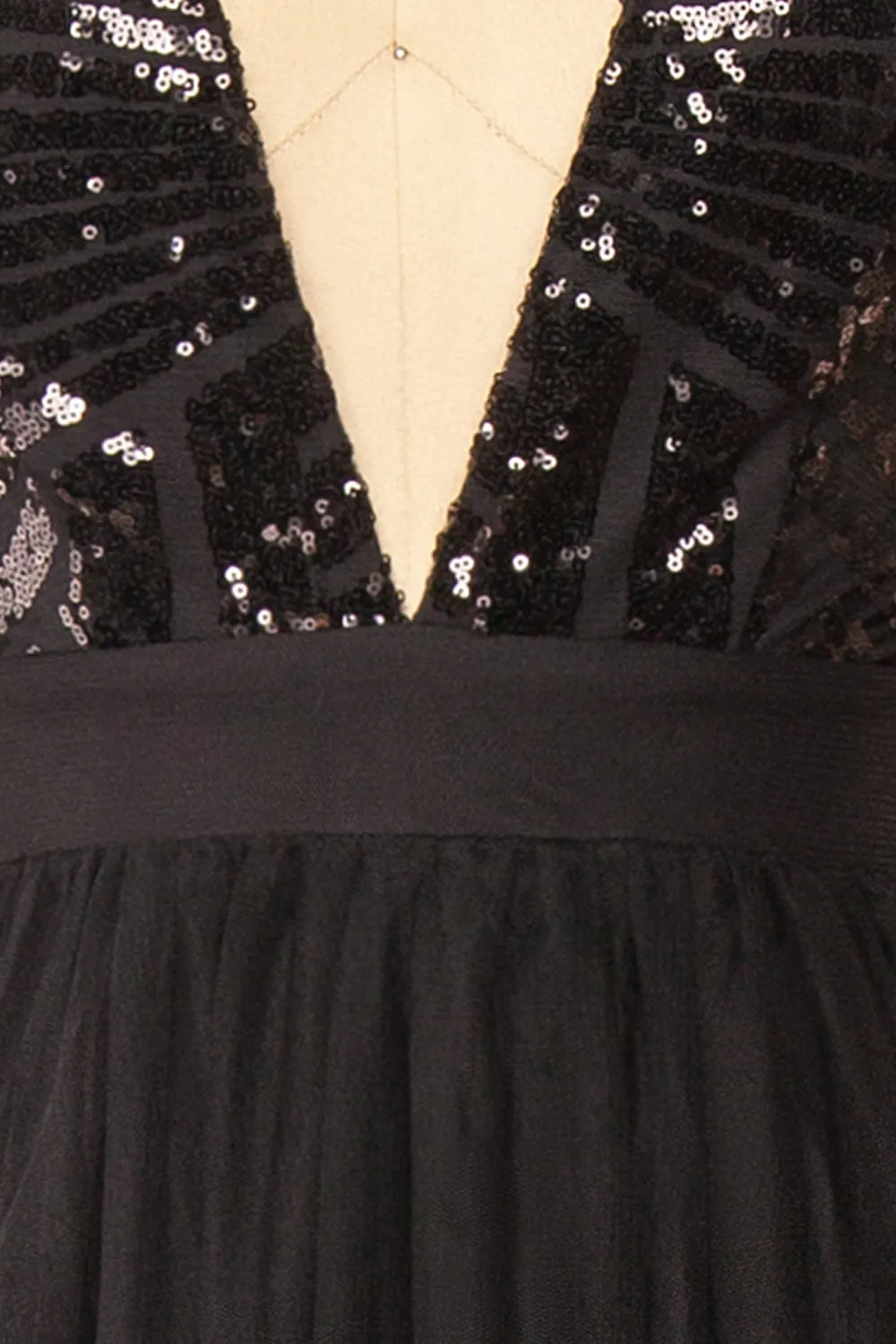 Kaia Black | Black Sequin Gown