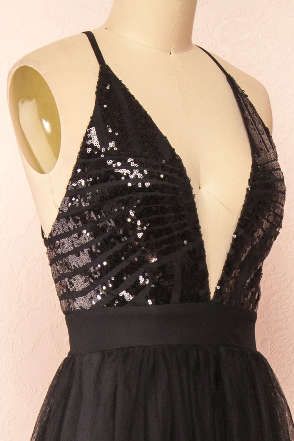 Kaia Black | Black Sequin Gown