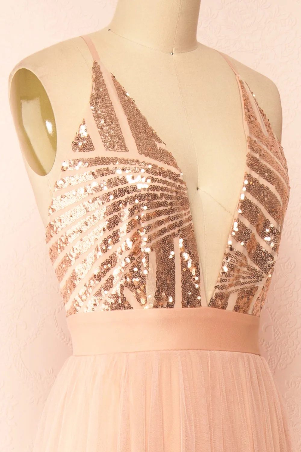 Kaia Pink | Dusty Pink Sequin Gown