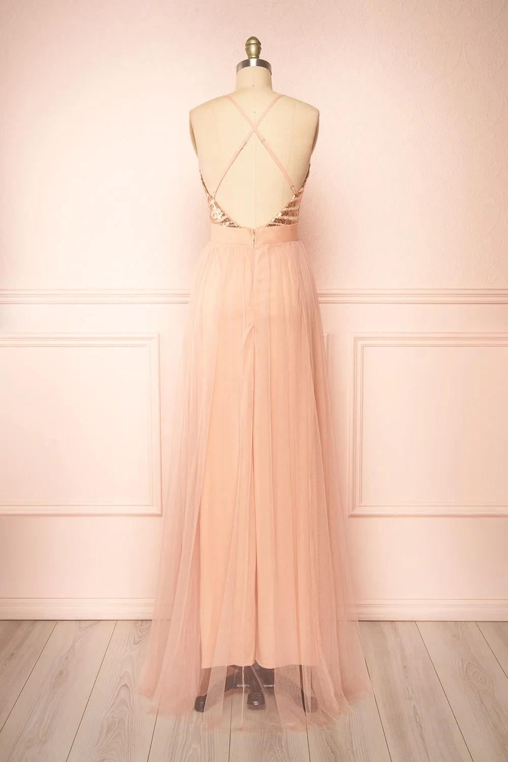 Kaia Pink | Dusty Pink Sequin Gown