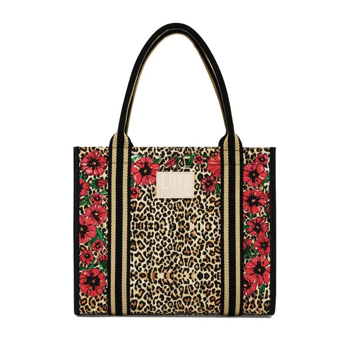 Leopard Dynasty Canvas Carry All - H10814