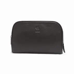 Malia Brown Leather Wash Bag for Men and Women