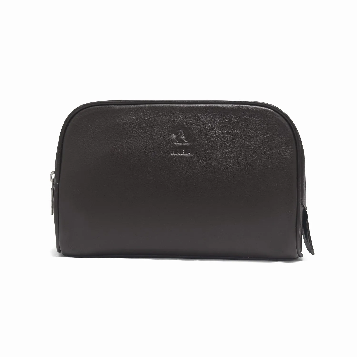 Malia Brown Leather Wash Bag for Men and Women