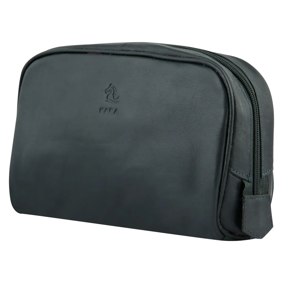 Malia Brown Leather Wash Bag for Men and Women