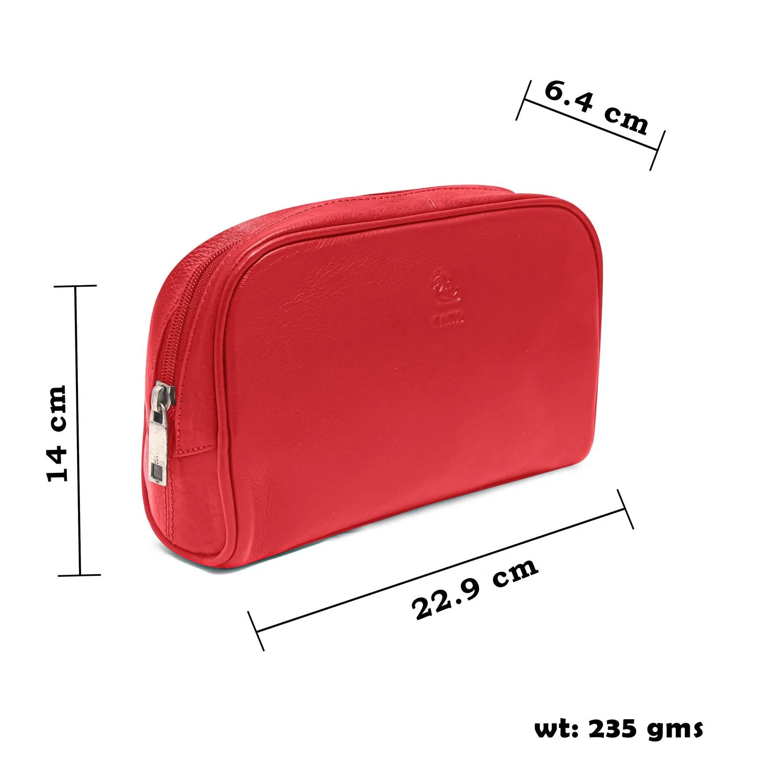 Malia Brown Leather Wash Bag for Men and Women