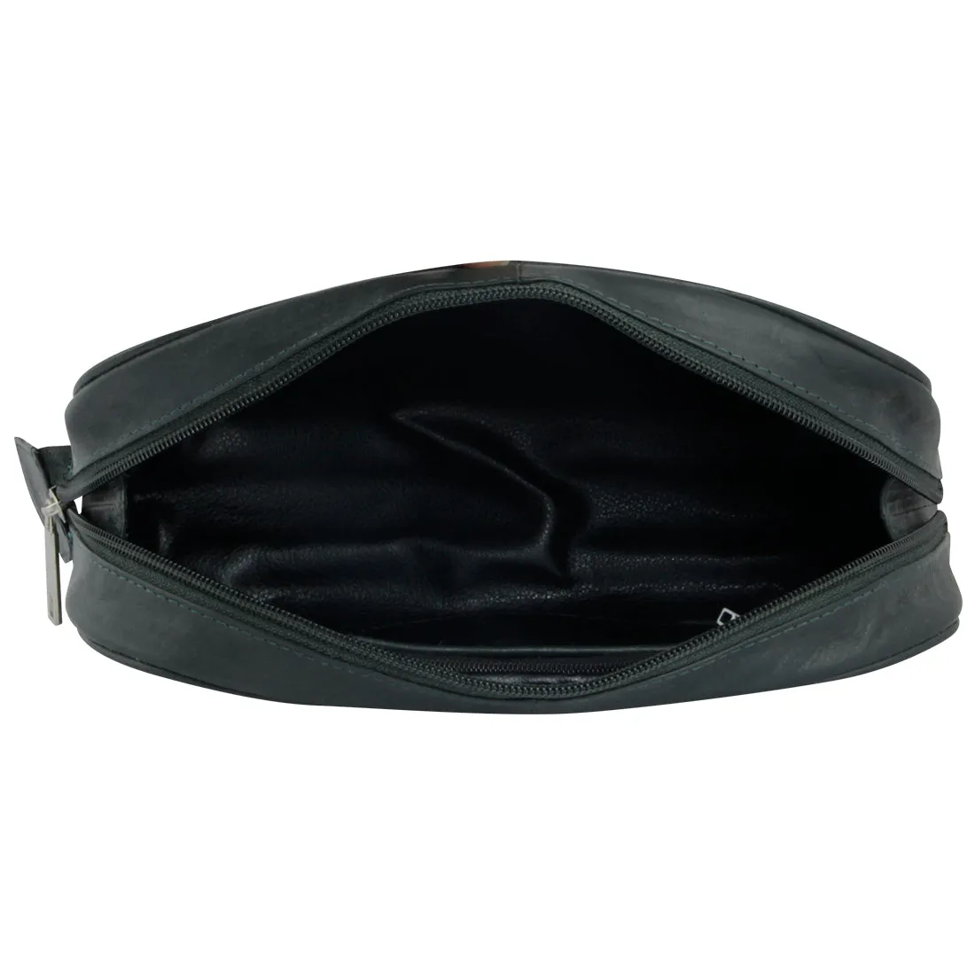 Malia Brown Leather Wash Bag for Men and Women