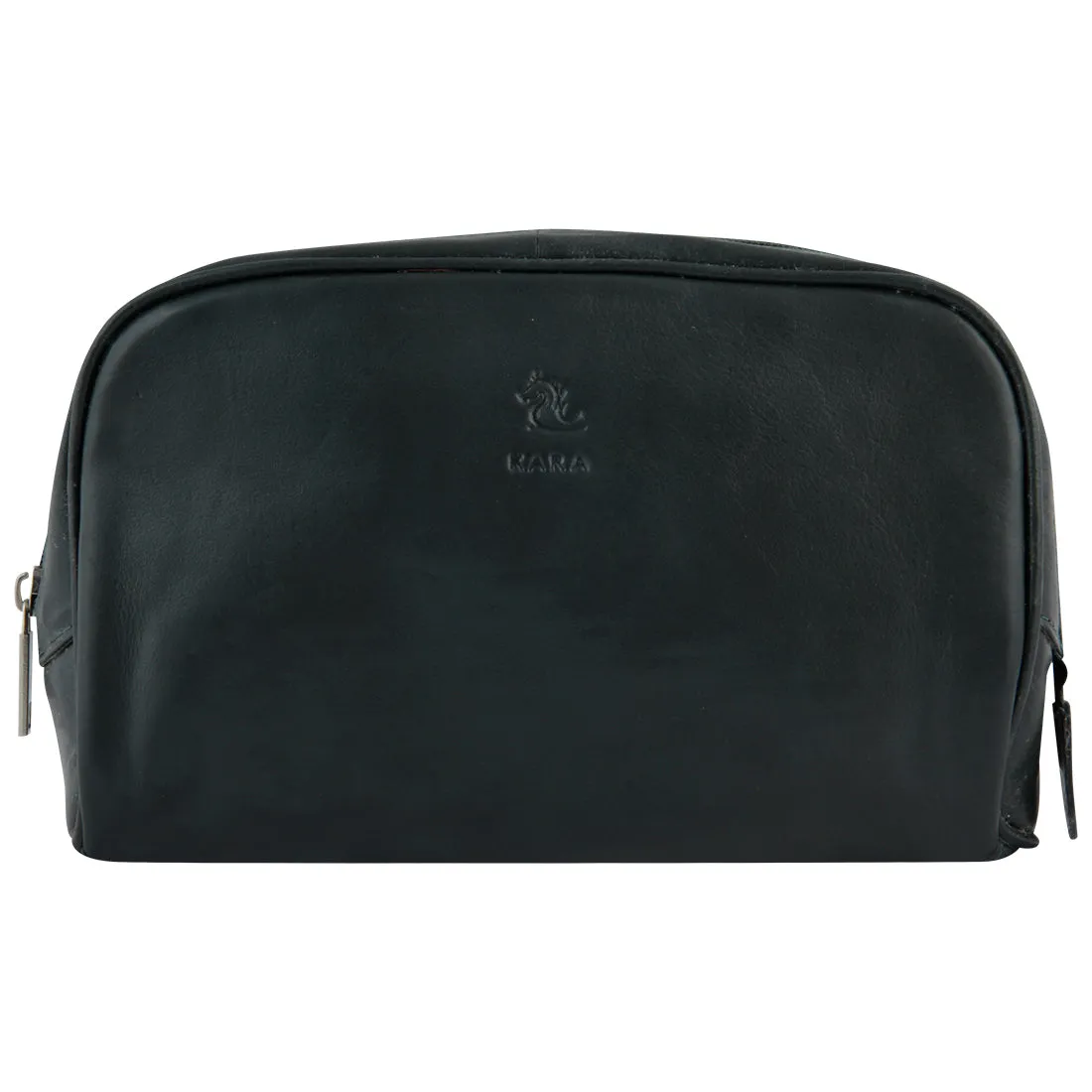 Malia Brown Leather Wash Bag for Men and Women