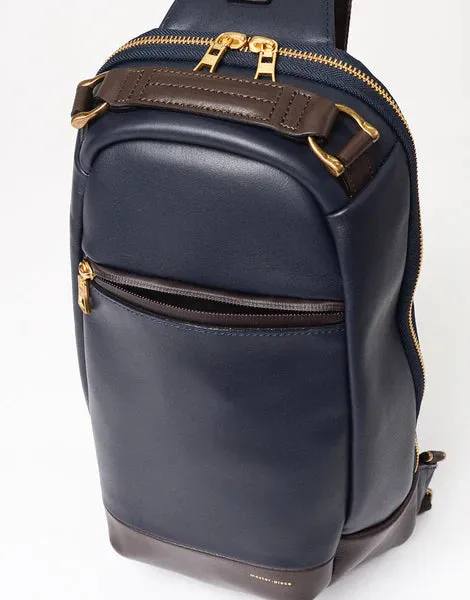 Master-Piece Gloss Leather Shoulder Bag in Chocolate