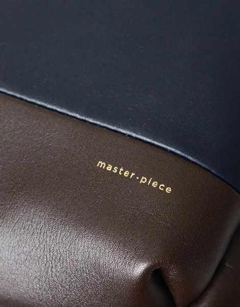Master-Piece Gloss Leather Shoulder Bag in Chocolate