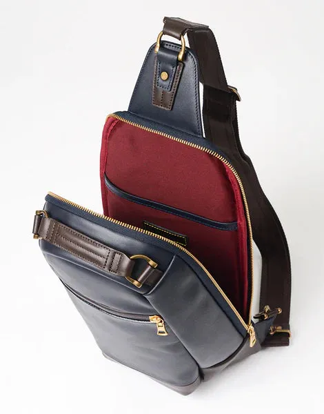 Master-Piece Gloss Leather Shoulder Bag in Chocolate