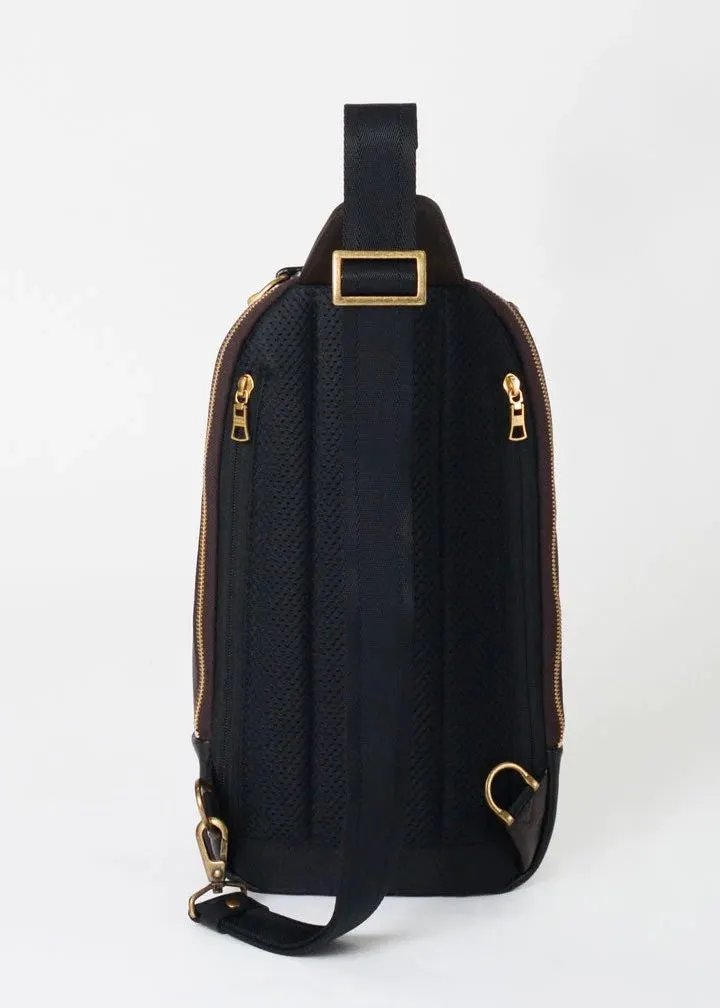 Master-Piece Gloss Leather Shoulder Bag in Chocolate