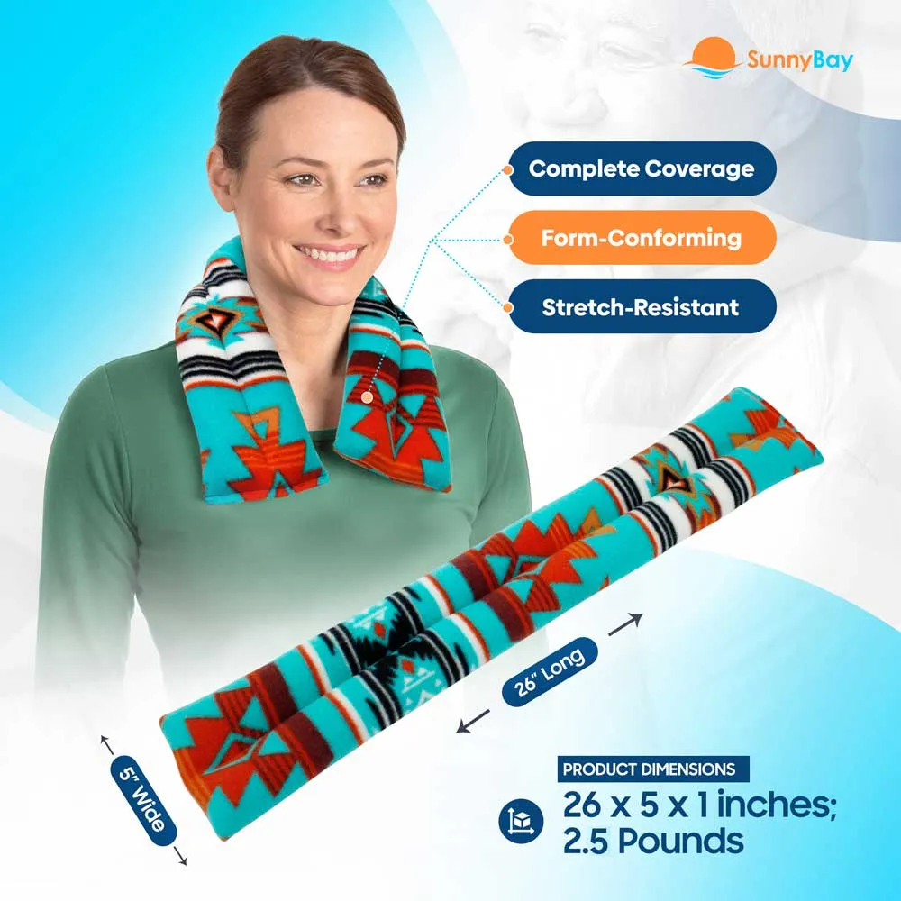 Microwavable Neck Heating Wrap, Flax Seeds, Canyon Turquoise