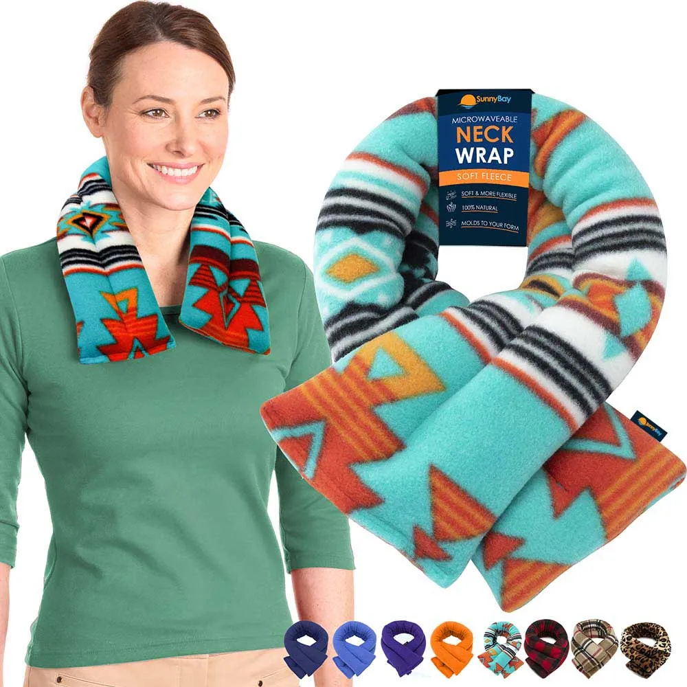 Microwavable Neck Heating Wrap, Flax Seeds, Canyon Turquoise