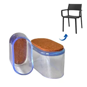 NEW Oval Felt Hybrid Silicone Chair Tips