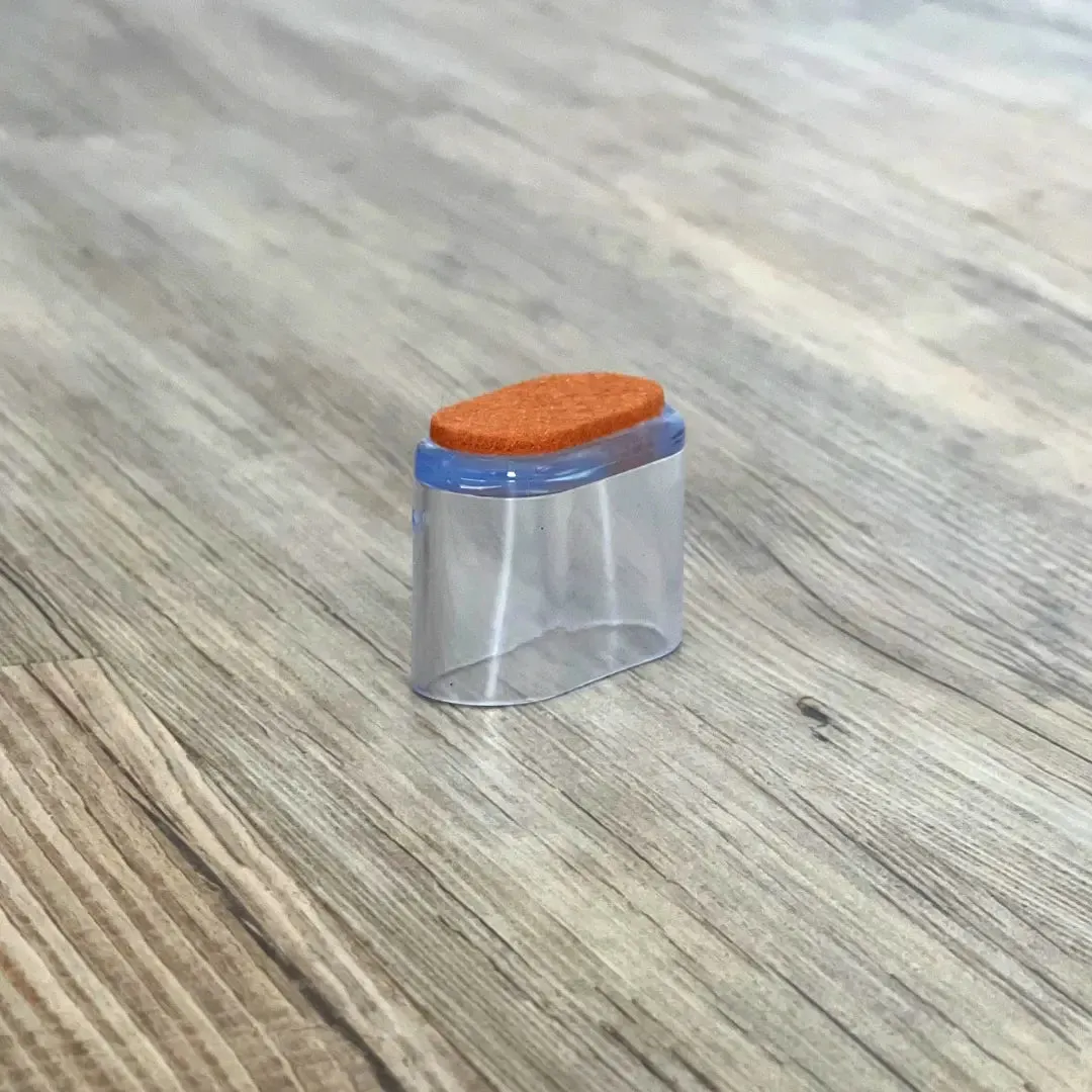 NEW Oval Felt Hybrid Silicone Chair Tips